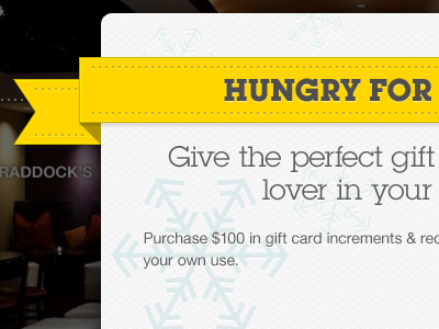 Hungry For? banner christmas gift card hungry