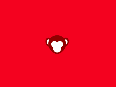 Monkey branding logo monkey red