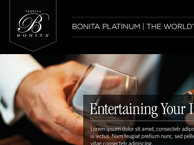 Bonita Tequila Newsletter black bonita dark modern newsletter platinum tequila upscale
