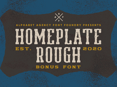HOMEPLATE ROUGH FONT alphabet agency font homeplate rough vintage