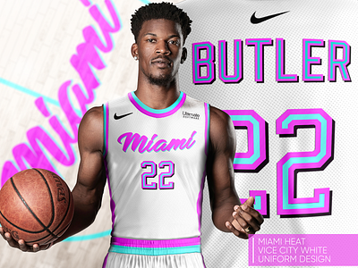 Miami Heat - Vice colour scheme concept jerseys