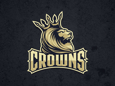 Crowns Gaming Team Logo crown crowns gaming king lion roar sports strong swedish