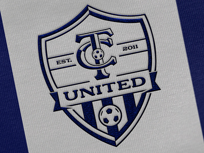 TC United Football Club Crest Design crest crest logo football shield soccer stipes team