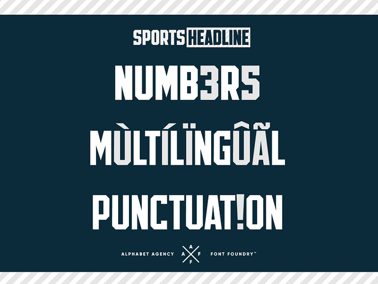 SPORTS HEADLINE (8 FONTS) by Alphabet Agency on Dribbble
