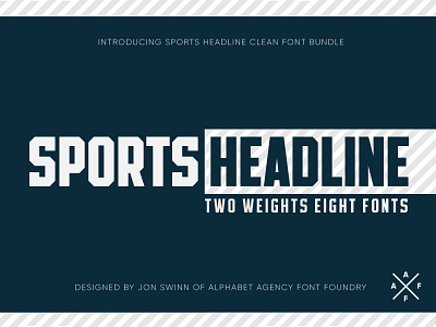 SPORTS HEADLINE (8 FONTS) bold college football sans serif soccer sports sports design stencil