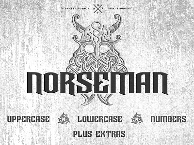 Norseman Font battle display fight font masculine medieval norse power strength strong viking wafare