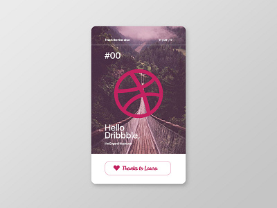 Hello Dribbble debut design first graphic hello thanks