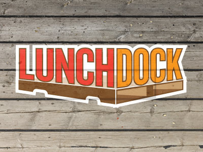 Lunchdock brown logodesign orange pallet red