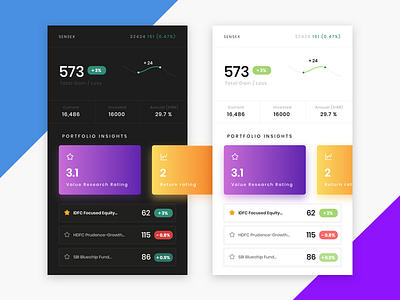 Finance App Design - Color Exploration app colorful design finance light outofbox screen sketch trendy ui ux