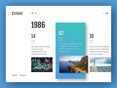 Hero header for Dink banner blue header hero sketch ui ux website