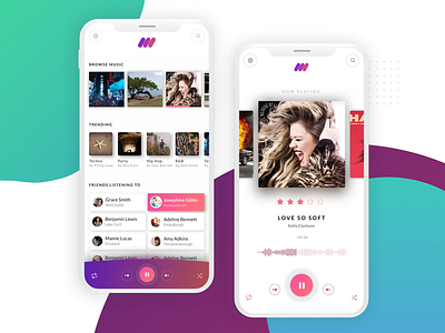 Iphone App - Muse design iphone music purple ui ux