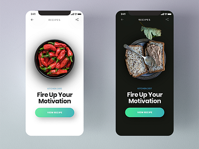 Recipe - Main Screen culinary design kitchen photoshop recipe sketch ui ux