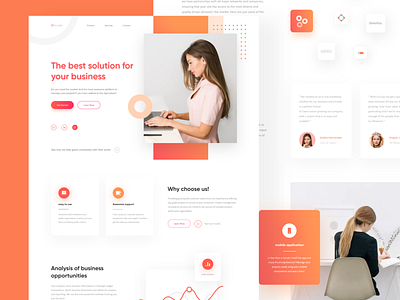 Circular main page animation app design business clean ui creative design design illustraion inspiration interactive design landingpage minimal minimalism ui design uitrends uiux ux design webdesign website white clean ui