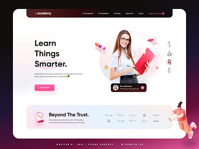 🧑🏽‍💻 Online Courses Academy - Visual Concept #1 branding design graphic design visual website