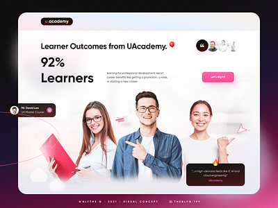 🧑🏽‍💻 Online Courses Academy - Visual Concept #3 branding design graphic design ui visual website