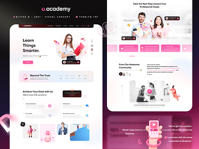 🧑🏽‍💻 Online Courses Academy - Visual Concept #4 branding design graphic design ui visual website