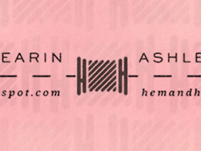 Hem and Her clothing fashion h identity label logo spool thread