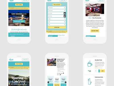 Mobile Screens for Away Resorts holiday interaction design mobile responsive travel ui ux vacation web