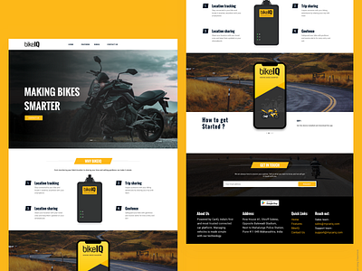 BikeIQ Website design free illustration invite product responsive design ui ux website design