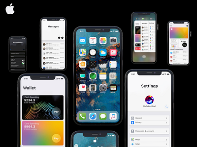 IOS 13 Concept with video animation apple concept design free invite ios new typography ui ux video