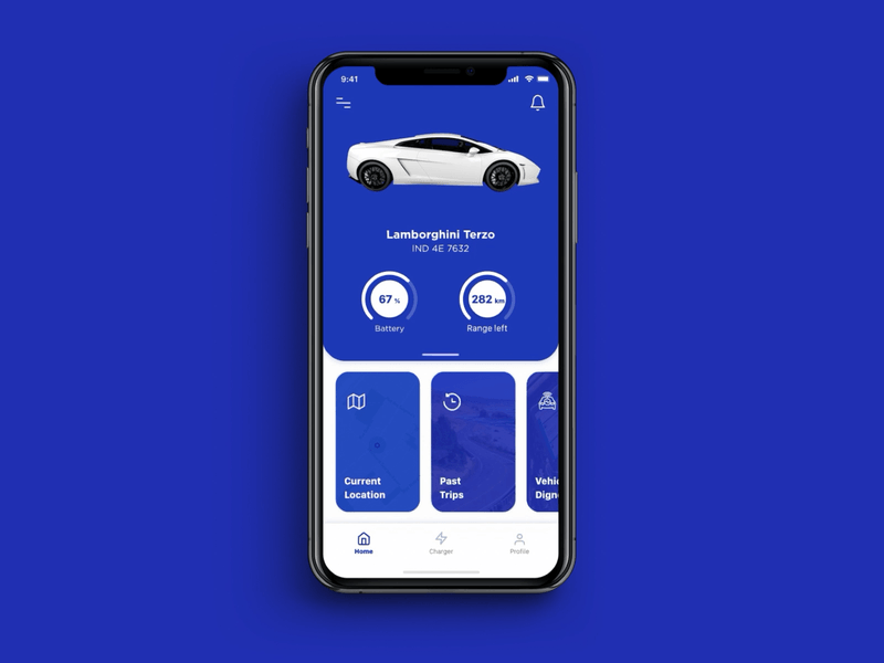 3D Electric Vehicle UI design 3d animation app design apple automotive car app electric ev free invite lamborghini sketch tesla ui ux vehicle