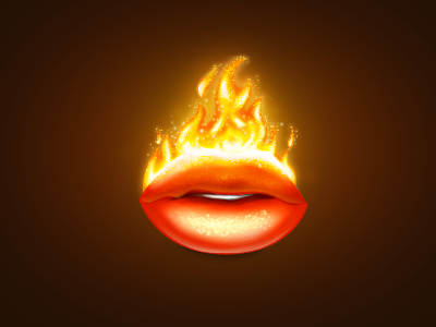 Lips flame gift hot icon lips