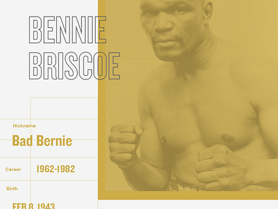 Boxing Poster - Bennie Briscoe graphic design poster layout