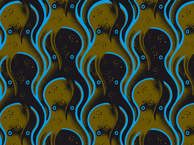 Kraken illustration pattern tessellation