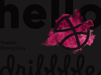 Smoky Shot dark debut dribbble first first shot hello hello dribbble invites logo pink smoke thanks