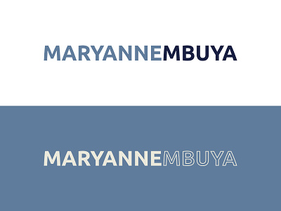 Maryanne Mbuya Logo blue branding identity logo