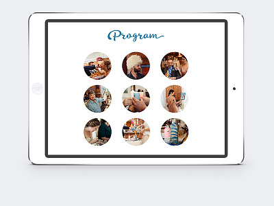 Wedding Program - iPad adaptation blue circles event program styling wedding