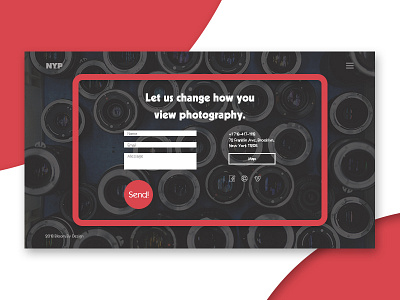 Photography Contact Page contact form lens opt in page photo photographer photography red web