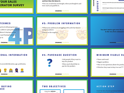 Marketing Webinar Slide Deck blue branding emoji emojis green presentation design slide slide deck slide design slides slideshow webinar