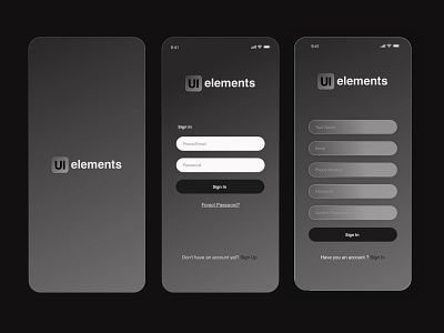 UI elements ui design
