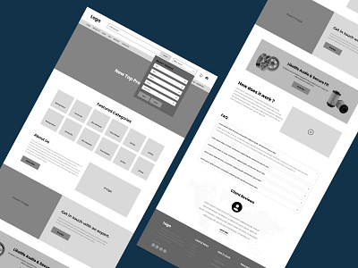 Car Parts Website Wireframe Design