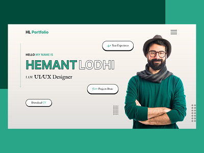 My Portfolio Home Page Design branding ui