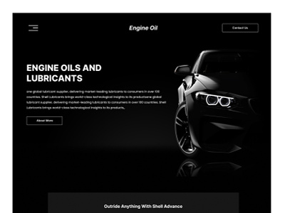 Engine Oil Home Page Design ui