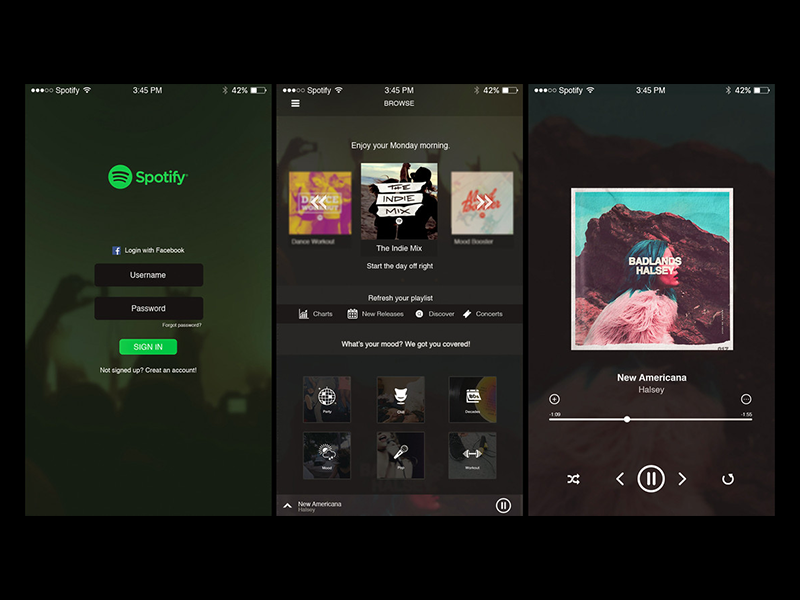 Spotify UI Revamp by Edvardas Cerneckis by Edvardas Cerneckis on Dribbble