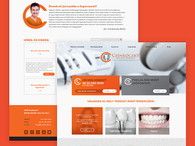 Dentist Website dentist design orange tooth web webdesign website