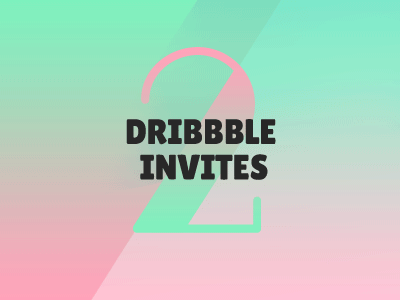 Invite dribbble gif gradient invite invites two