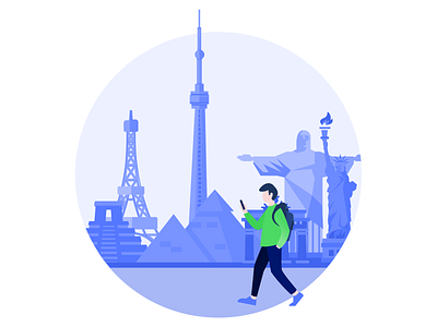 Onboarding City Illustration