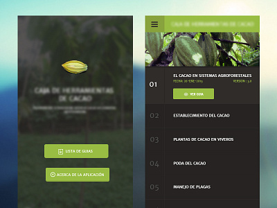 Android Cocoa App android app cocoa farmer flat green