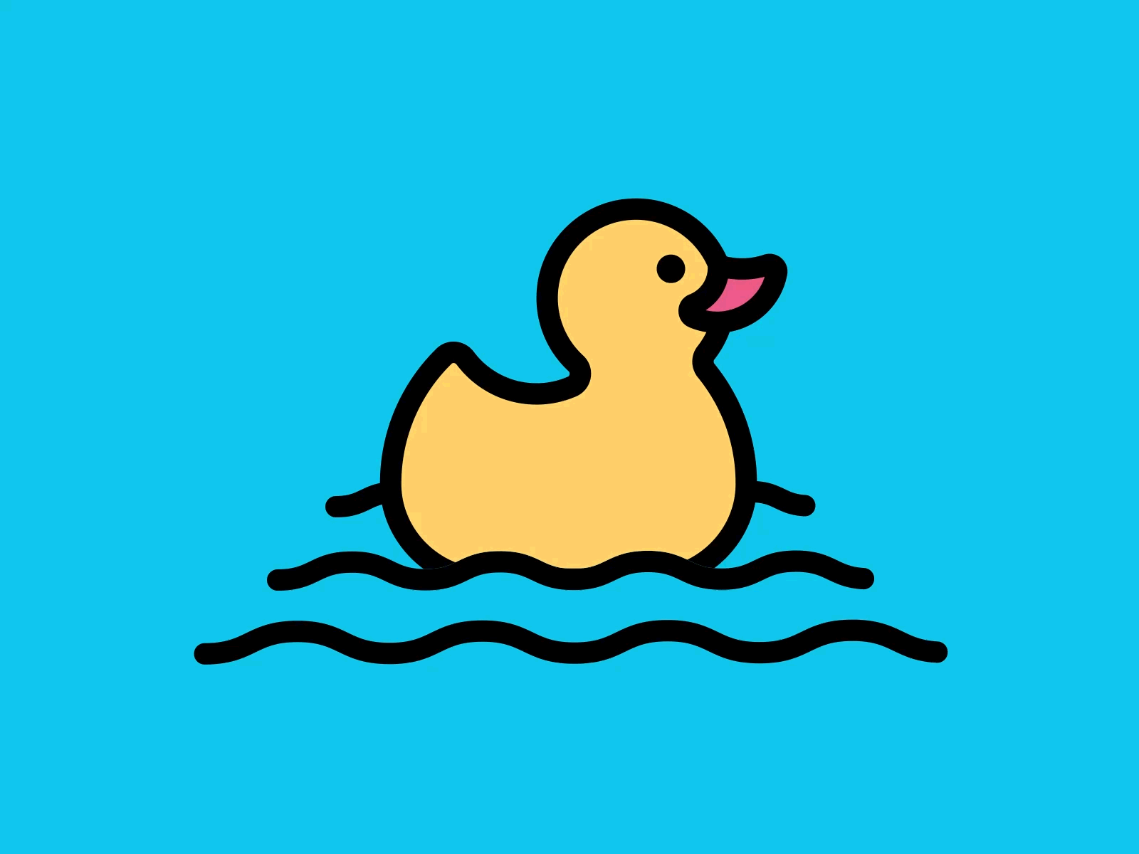 Rubber duck floating on water