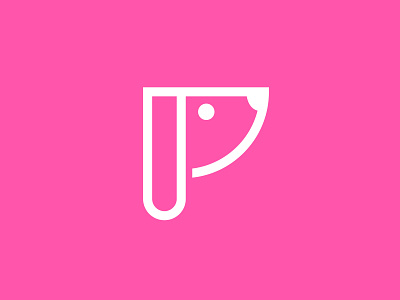 P de Perro 36 days of type cute animal kawaii logo design logotype