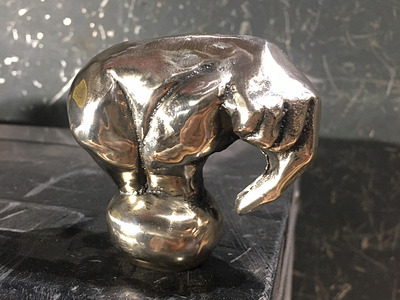 El Mano 2 bronze elephant hands lost wax mano metal sculpture