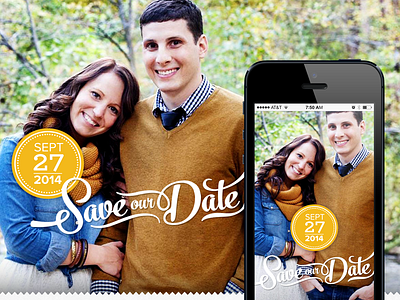Save Our Date - Landing Page invitation mobile responsive save the date script splash page typography web design wedding