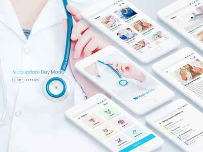 Medupdate Android App - Light Version android android ui blue design doctors medical medical app medupdate mobile ui user experience ux