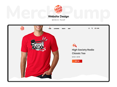 Merch Pump Website e commerce minimalism tshirtdesign web website design