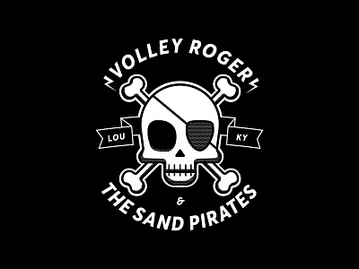 Volley Roger T-Shirt logo logo design skull sport tshirt art vector