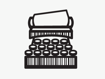 Typewriter Watermark brand design graphic logo mark typewriter